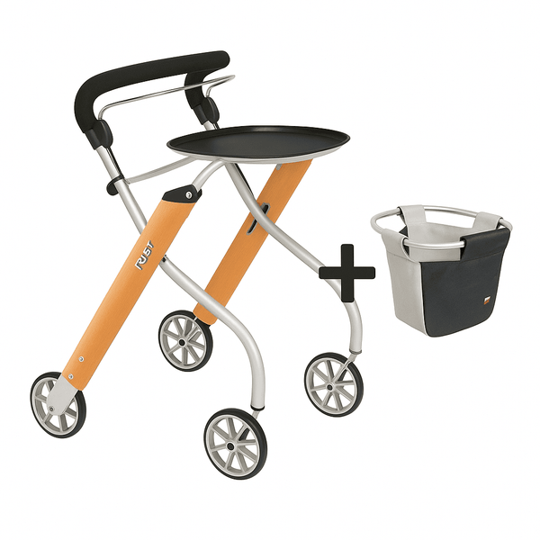 Sis&auml;rollaattori Let's Go + ilmainen kori