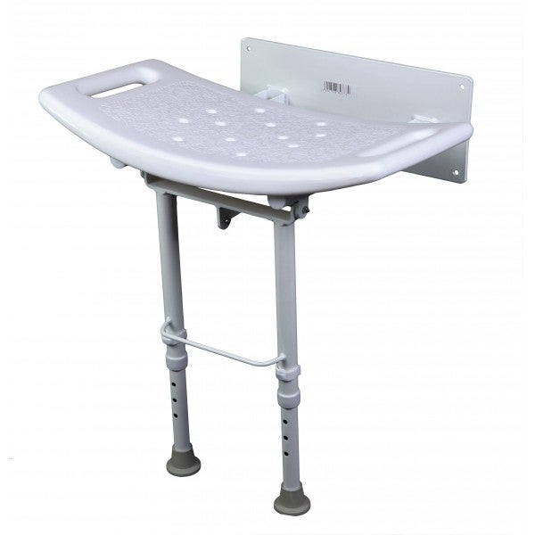 Sein&auml;kiinnitteinen suihkujakkara jaloilla