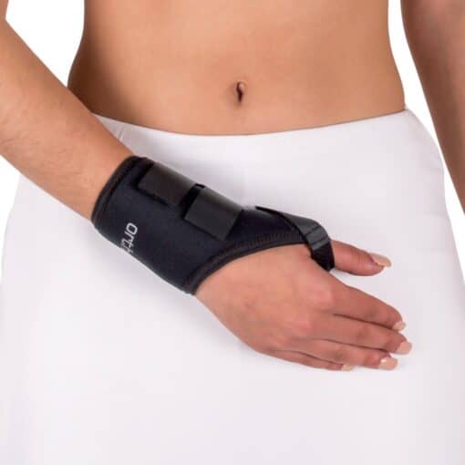 Peukalo- ja rannetuki thermoplastisella tuella